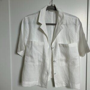 Everlane White Linen Short Sleeve